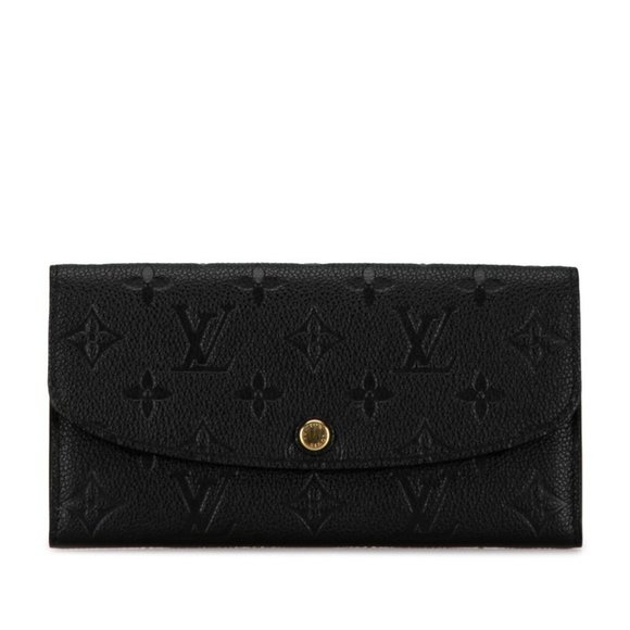 Louis Vuitton Monogram Empreinte Portefeuille Emily Long Wallet M62369 Noir Blac - Picture 1 of 10